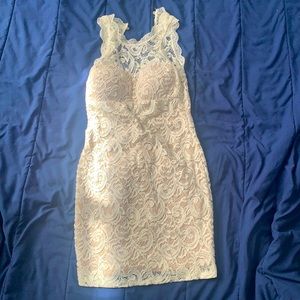 White Fitted Prom/Homecoming/Cocktail Dress